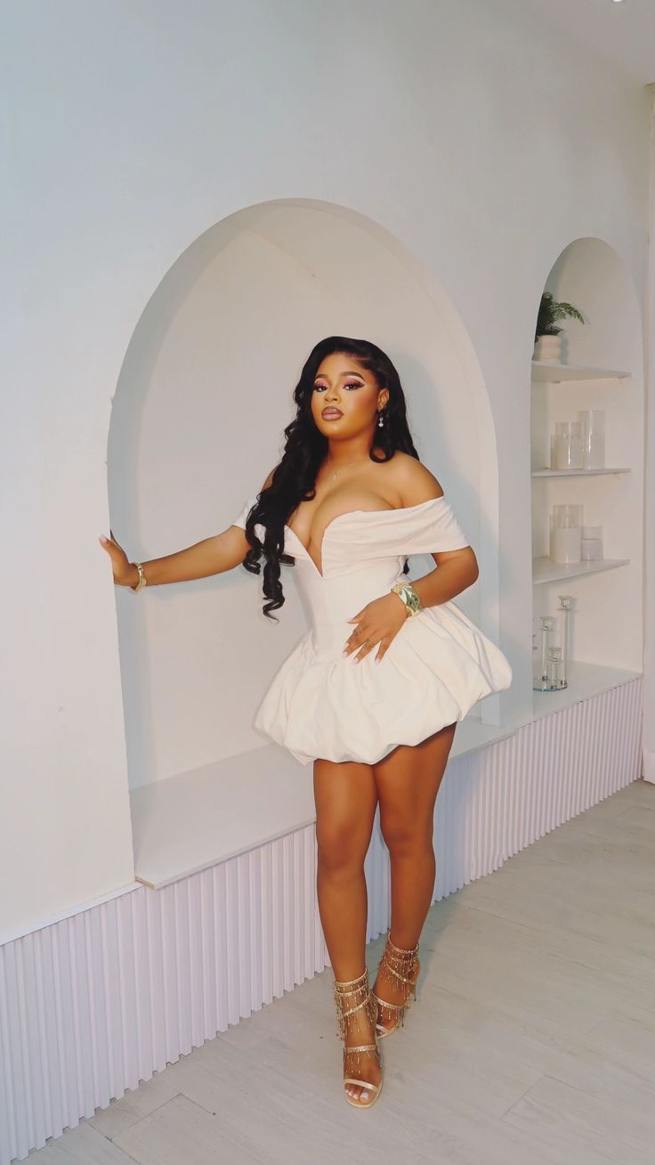 Classy Off The Shoulder White Satin A Line Short 9th Grade Homecoming Dress Birthday Outfits SP2467