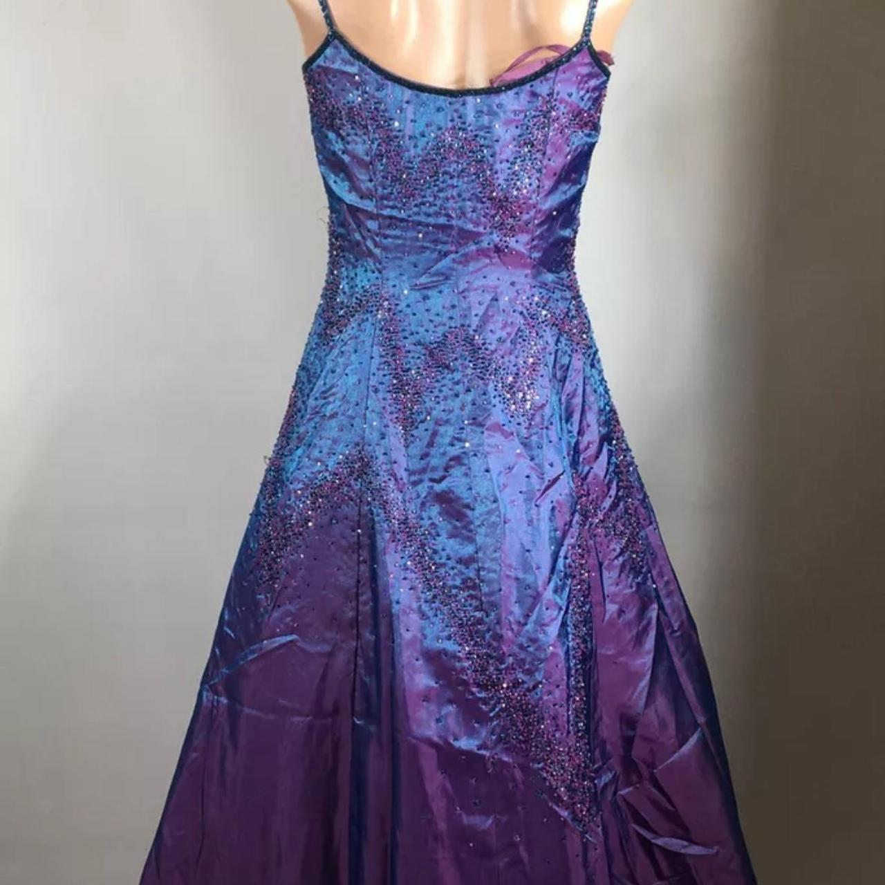 Gorgeous Purple Beaded A Line Evening Gown Spaghetti Straps Party Prom Dress Y7955