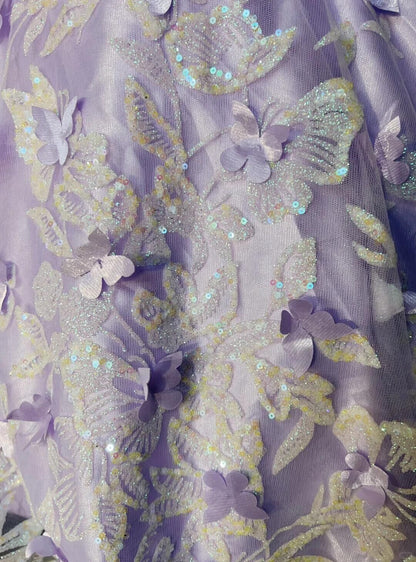Charming Lavender Tulle Sequin Butterflies A Line Short Graduation Homecoming Dress,Short 16th Birthday Outfits SP2920