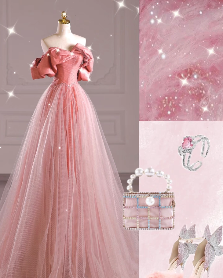 Pink Fashion Prom Dresses, Formal Evening Dresses Y6585