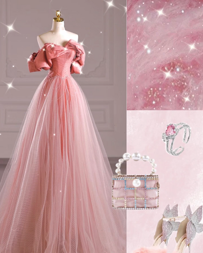 Pink Fashion Prom Dresses, Formal Evening Dresses Y6585