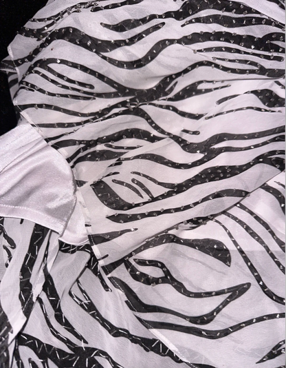 Vintage Spaghetti Straps Chiffon Beaded Mermaid Evening Dress Long Prom Gown SP784