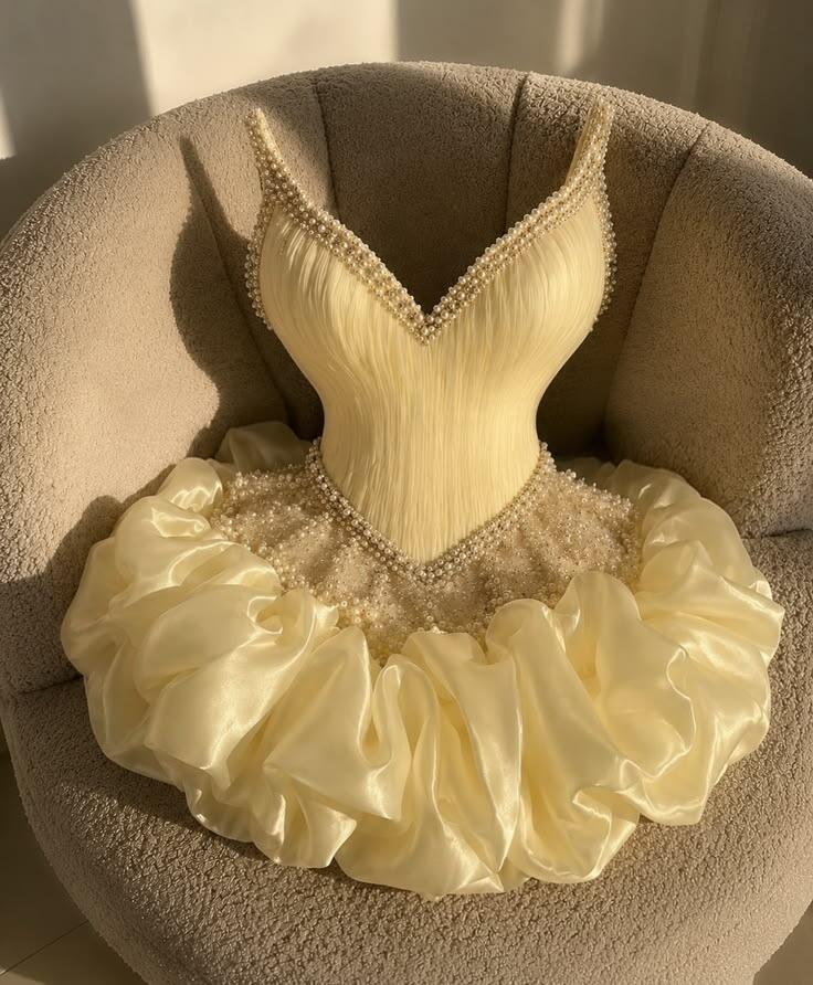 Charming Yellow V Neck Tulle Beaded A Line Short Homecoming Dress Birthday Outfits SP4177