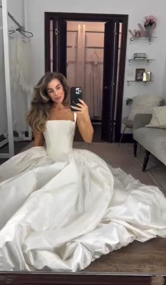 Pretty Spaghetti Straps Satin White Long Wedding Dress  SP822