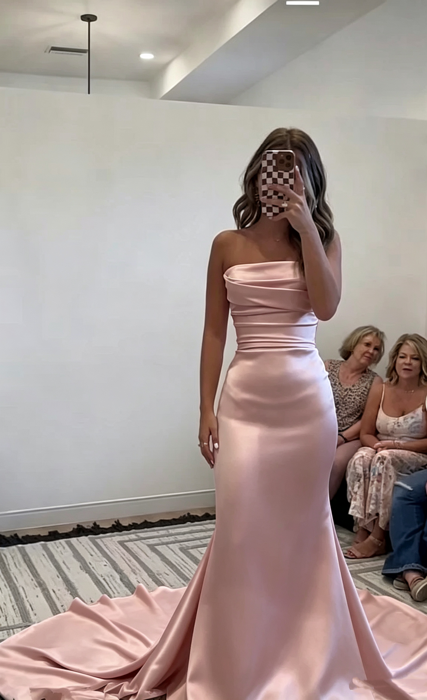 Charming White Strapless Wedding Dress,White Bridal Gown Y7385