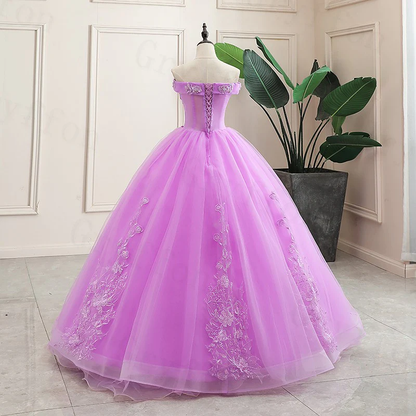 Purple Quinceanera Dress Classic Princess Ball Gown Y299