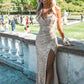 Sheath/Column V Neck Sequins Prom Dress Elegant Formal Dress Y313