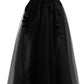 Square-neck Embellished Polka-dot Tulle Gown New Arrival Black A-line Prom Dress Y342