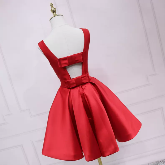 Lovely Homecoming Dress Sleeveless Burgundy Homecoming Dress s49