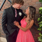 Women's Asymmetric Straps Sequins Long Prom Dress With Pockets Generous Evening Gown Y312