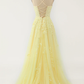 Pink Spaghetti Straps Tulle Appliques Prom Dress Senior Prom Dress Y40