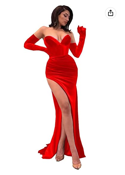 Sweetheart Roayl Blue Velvet Chic Prom Dress S20660