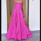 Elegant A-line Satin Prom Dress,Formal Gown Y1039