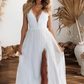 Long Prom Dresses, Cute Girl Simple Elegant Wedding Dresses Y1893