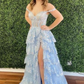 Sparkly Prom Dress with Slit Skirt, Wedding Dress,  Graduation School Party Gown Y1812