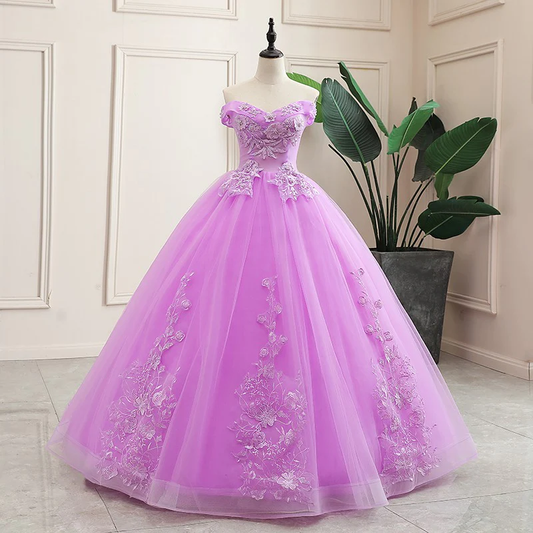 Purple Quinceanera Dress Classic Princess Ball Gown Y299