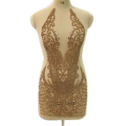 Luxurious Heavy Handmade Party Dress,22st Birthday Dress,Sexy Silver/Gold Homecoming Dress Y1426