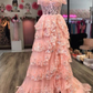Sparkly Prom Dress with Slit Skirt, Wedding Dress,  Graduation School Party Gown Y1812