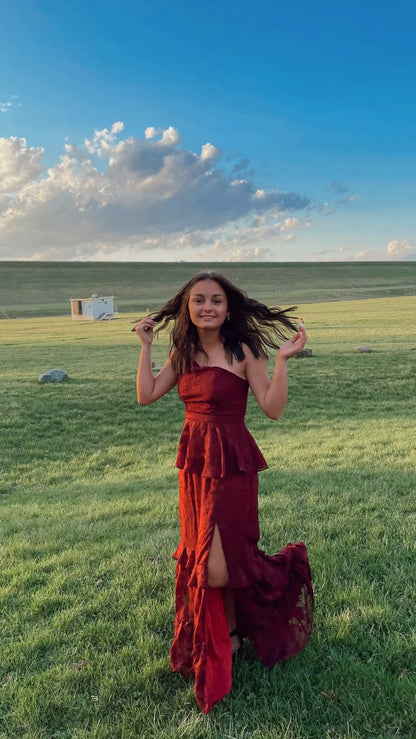 Romantic One Shoulder Vintage Prom Dress,Stunning Evening Dress Y1105