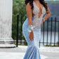 Blue Sequin Mermaid Prom Dress,African Prom Dress,Black Girls Prom Gown Y1497