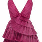 Ruffled Spaghetti-Neck Party Sexy Mini Dress A-line Homecoming Dress Short Y635