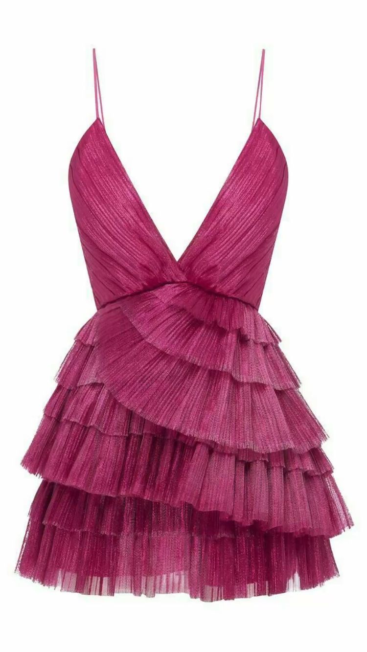 Ruffled Spaghetti-Neck Party Sexy Mini Dress A-line Homecoming Dress Short Y635